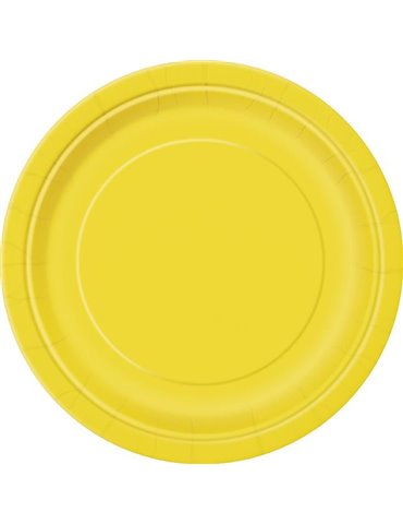 16 SUNFLOWER YELLOW 9" PLATES