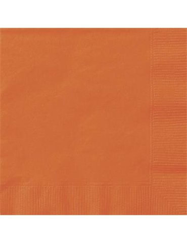 20 PUMPKIN ORANGE LUNCH NAPKINS