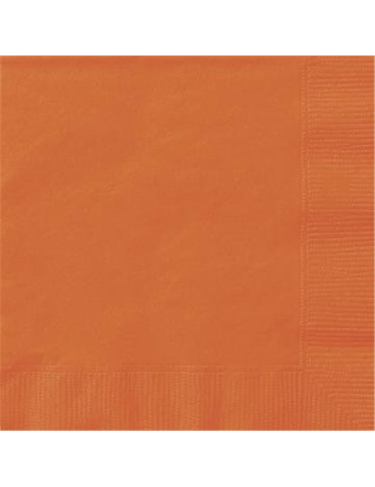 20 PUMPKIN ORANGE LUNCH NAPKINS