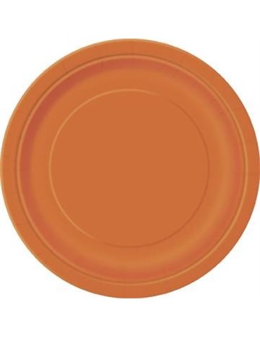 20 PUMPKIN ORANGE 7'' PLATES