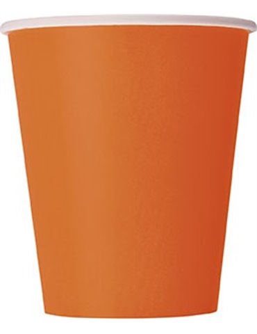 14 PUMPKIN ORANGE 9 OZ. CUPS