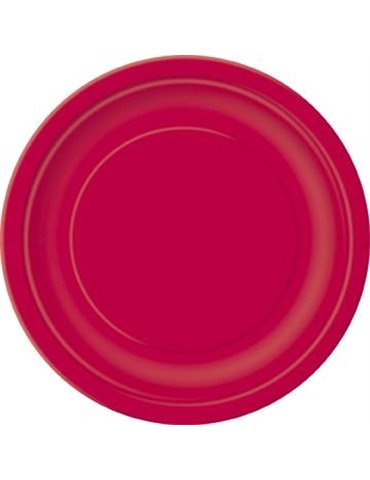 20 RUBY RED 7'' PLATES