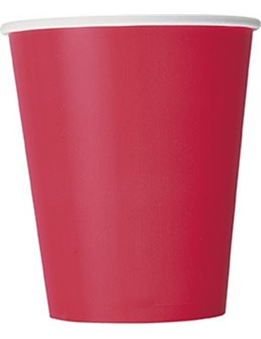 14 RUBY RED 9 OZ. CUPS