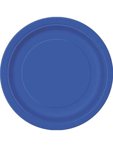 20 ROYAL BLUE 7'' PLATES