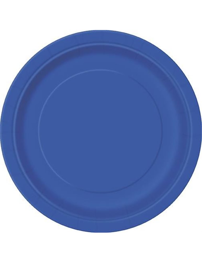 20 ROYAL BLUE 7'' PLATES