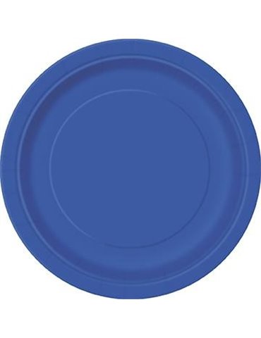 16 ROYAL BLUE 9" PLATES