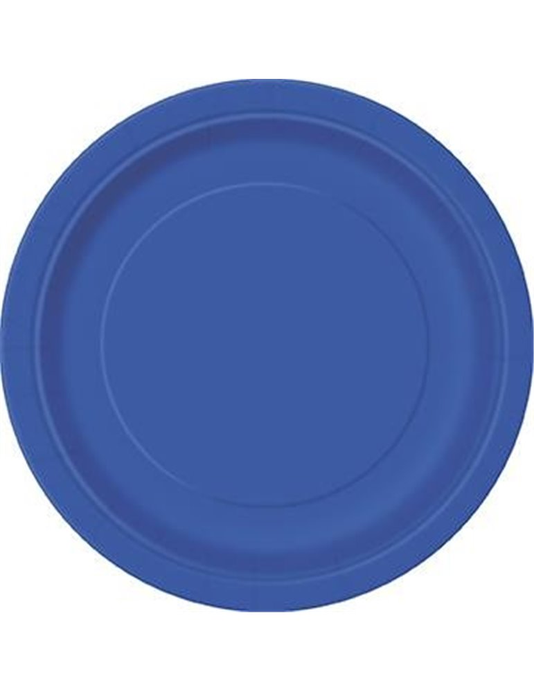 16 ROYAL BLUE 9" PLATES