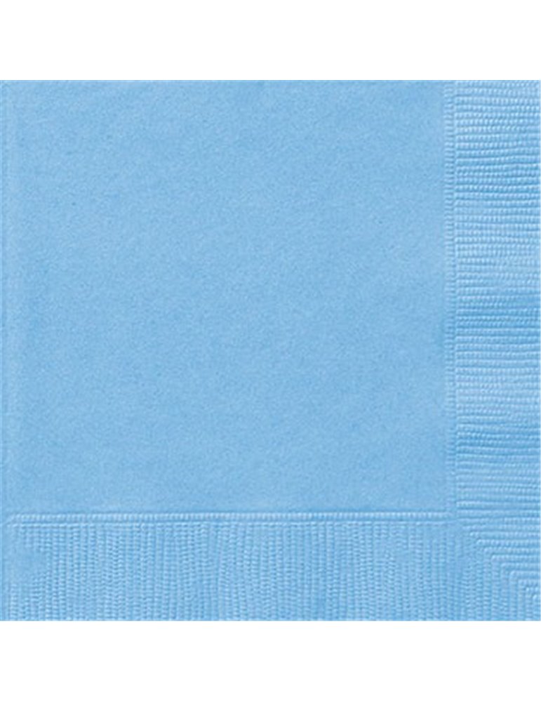 20 POWDER BLUE LUNCH NAPKINS