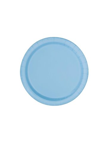 20 POWDER BLUE 7" PLATES