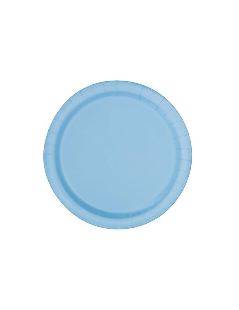 20 POWDER BLUE 7" PLATES