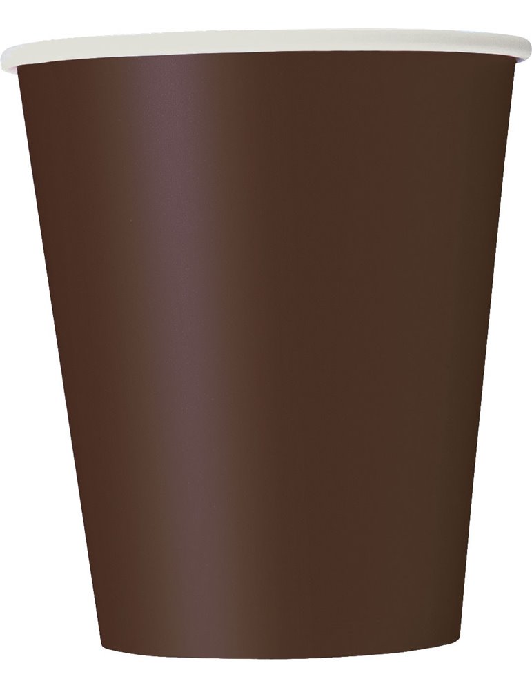 14 BROWN 9OZ CUPS