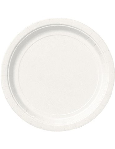 16 BRIGHT WHITE 9" PLATES