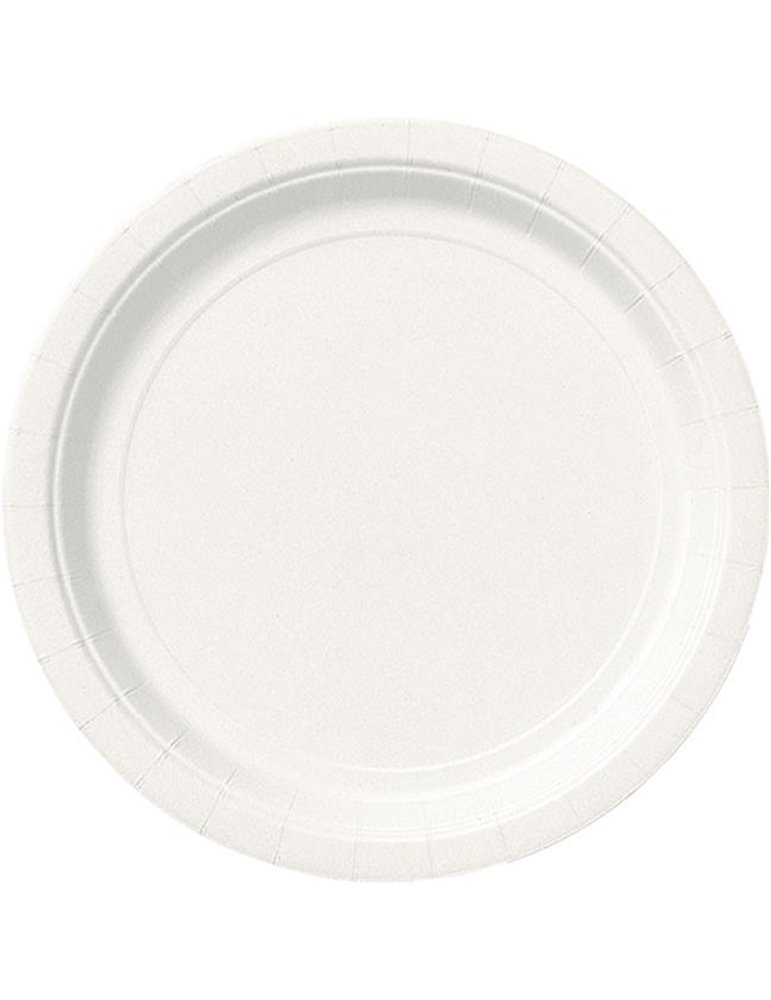 16 BRIGHT WHITE 9" PLATES