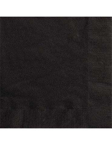 20 MIDNIGHT BLACK LUNCH NAPKINS