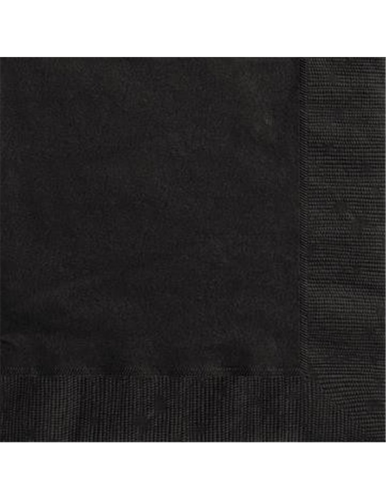 20 MIDNIGHT BLACK LUNCH NAPKINS