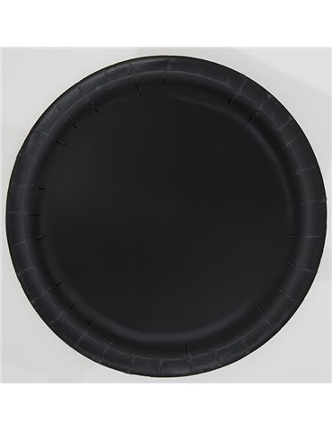 16 MIDNIGHT BLACK 9" PLATES