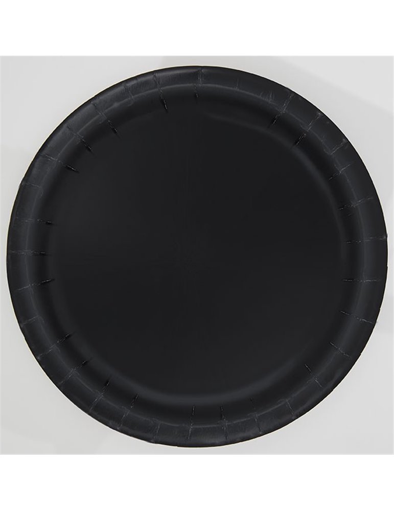 16 MIDNIGHT BLACK 9" PLATES