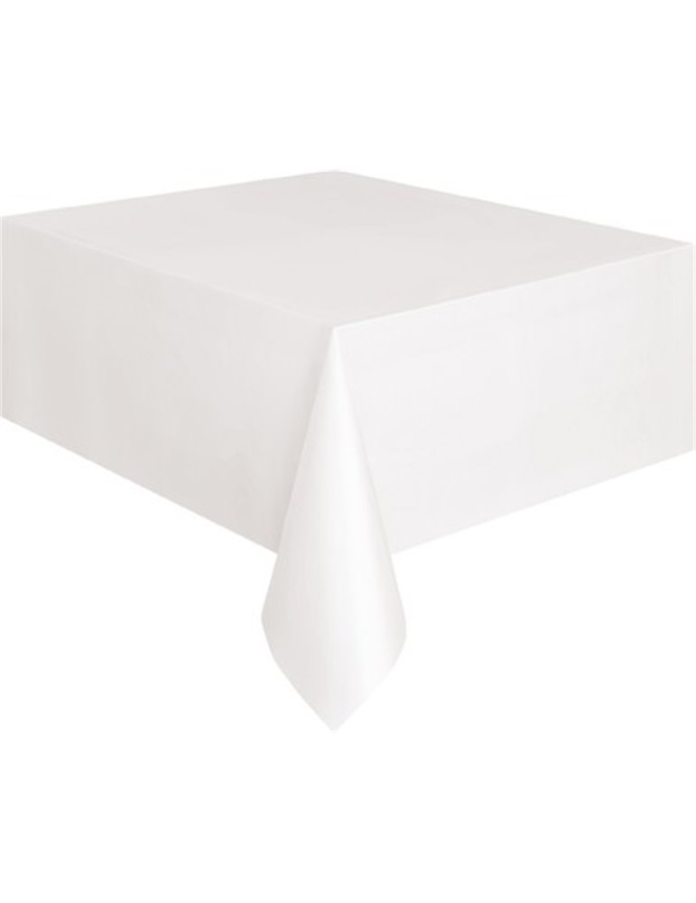 WHITE BASIC TABLECOVER 54X108 