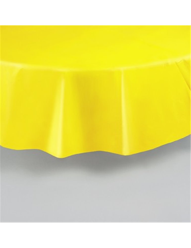 SUNFLOWER YELLOW ROUND TABLECOVER 84 DIA