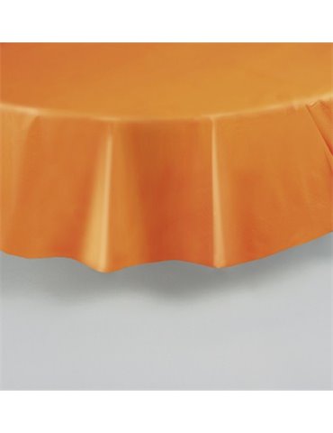 ORANGE ROUND TABLECOVER 84 DIA