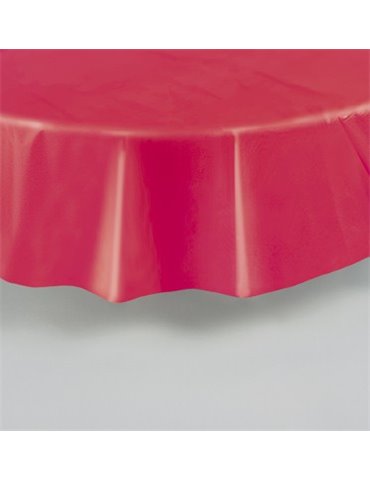 RED ROUND TABLECOVER 84 DIA