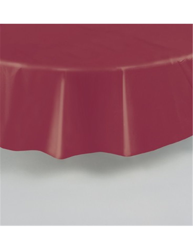 BURGUNDY ROUND TABLECOVER 84 DIA