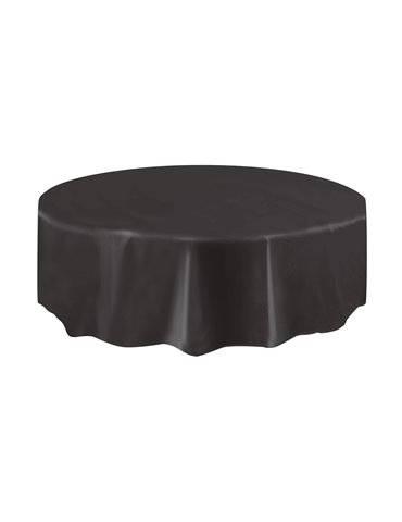 BLACK ROUND TABLECOVER 84 DIA