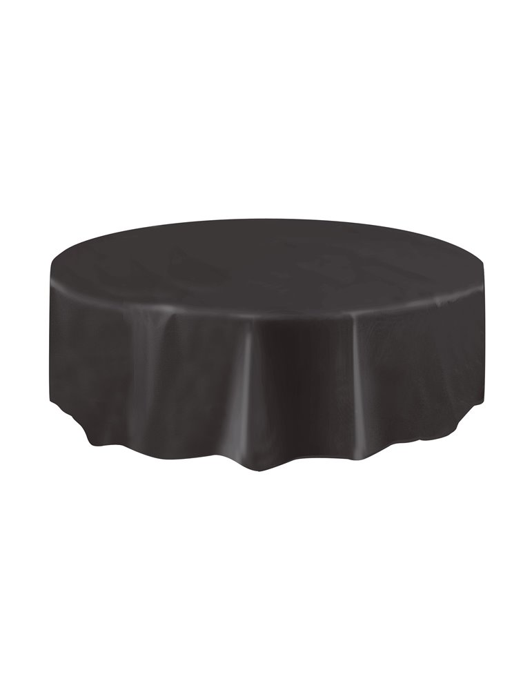 BLACK ROUND TABLECOVER 84 DIA