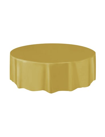 GOLD ROUND TABLECOVER 84 DIA