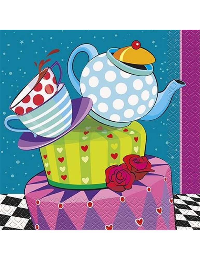 16 MAD TEA PARTY LUNCH NAPKINS