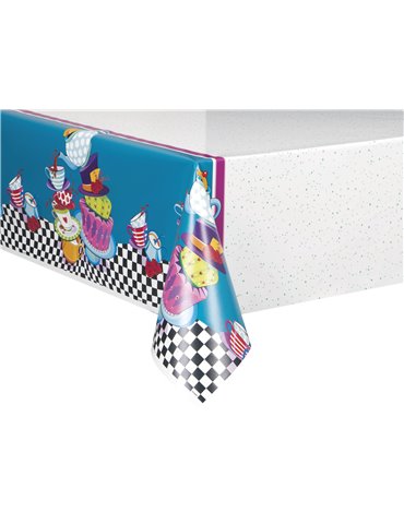 MAD TEA PARTY TABLECOVER 54X84