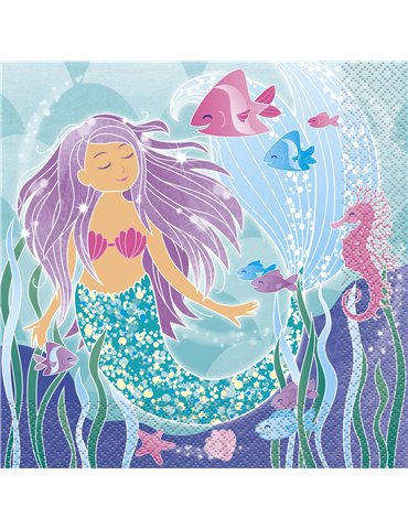 16 MERMAID LUNCH NAPKINS