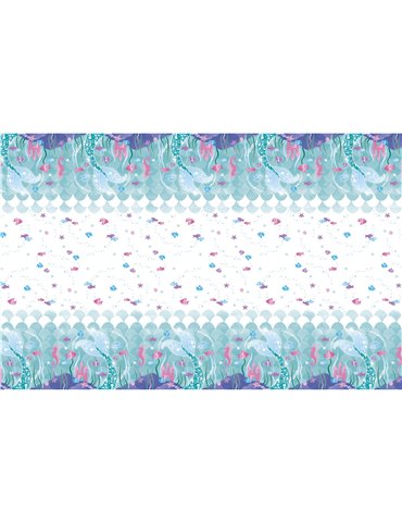 MERMAID PLASTIC TABLECOVER 54X84