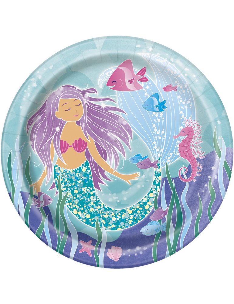 8 MERMAID SWIM 9" PLATES