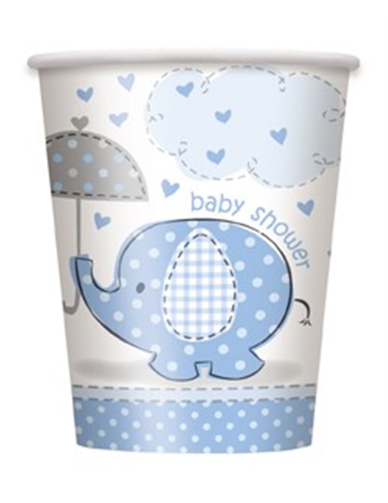 8 UMBRELLAPHANTS BLUE 9OZ CUPS