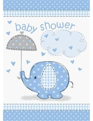 8 UMBRELLAPHANTS BLUE INVITES