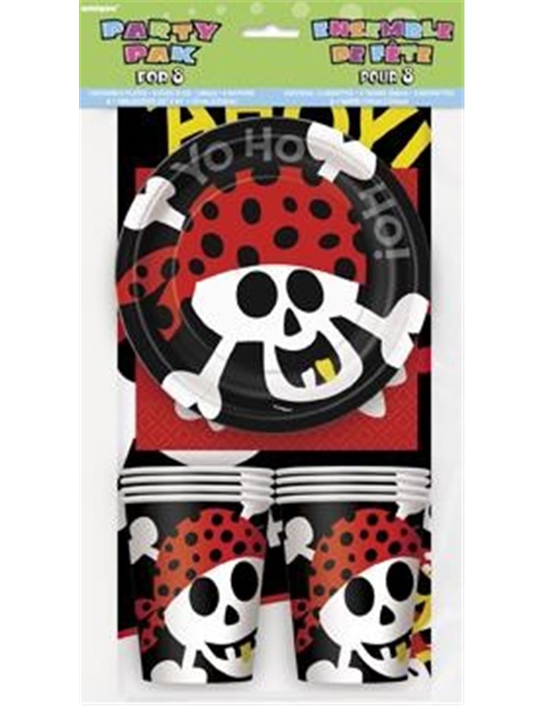 PIRATE FUN PARTY PAK FOR 8