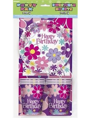 BIRTHDAY BLOSSOM PARTY PAK FOR 8