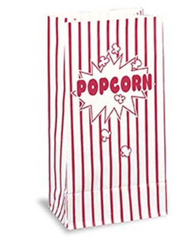 10 PAPER PARTY BAGS-POPCORN