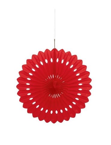 DECORATIVE FAN 16" RED