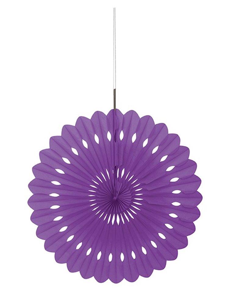 DECORATIVE FAN 16" PRETTY PURPLE