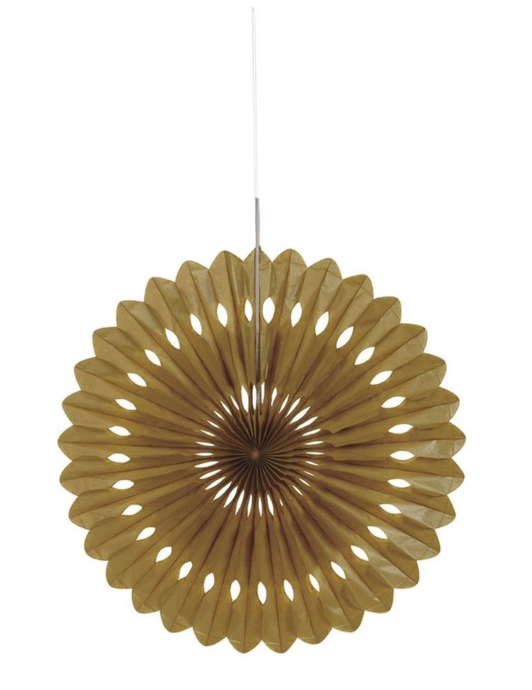 DECORATIVE FAN 16" GOLD