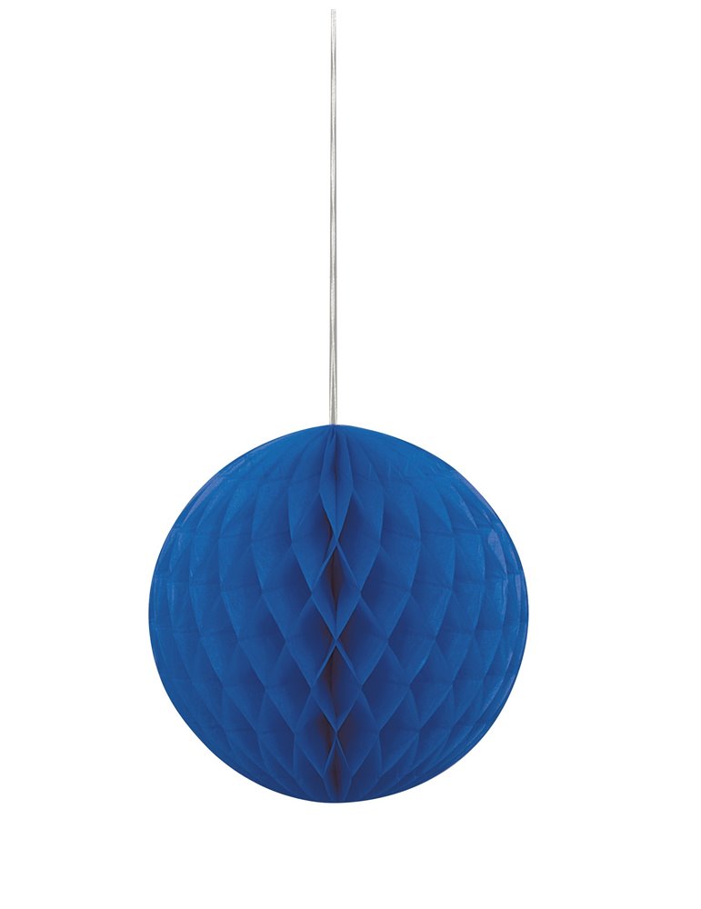 HONEYCOMB BALL 8" ROYAL BLUE