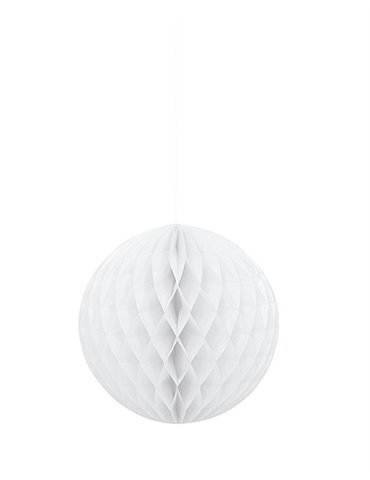 HONEYCOMB BALL 8" WHITE