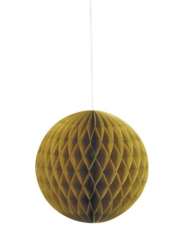 HONEYCOMB BALL 8" GOLD