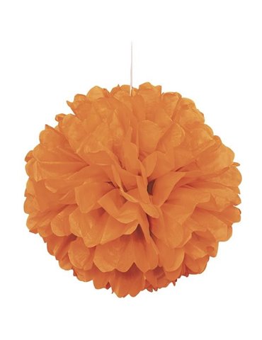 PUFF DECOR 16" PUMPKIN ORANGE