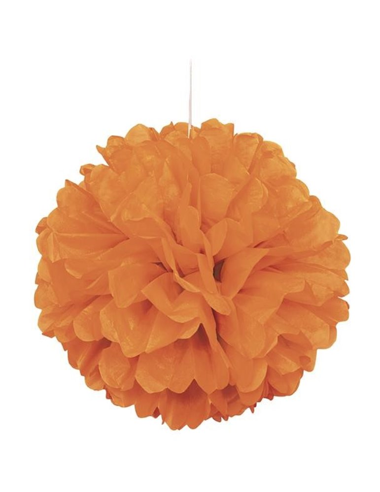 PUFF DECOR 16" PUMPKIN ORANGE