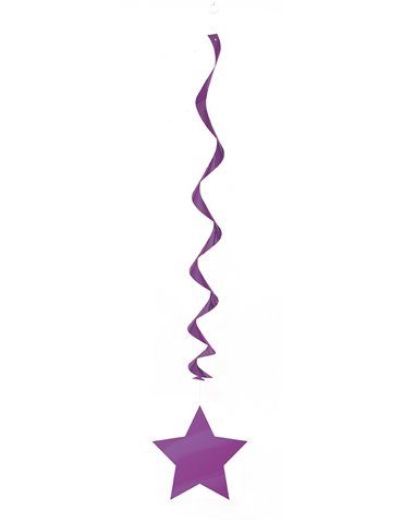 3 PRETTY PURPLE STAR HANG SWIRL-26"