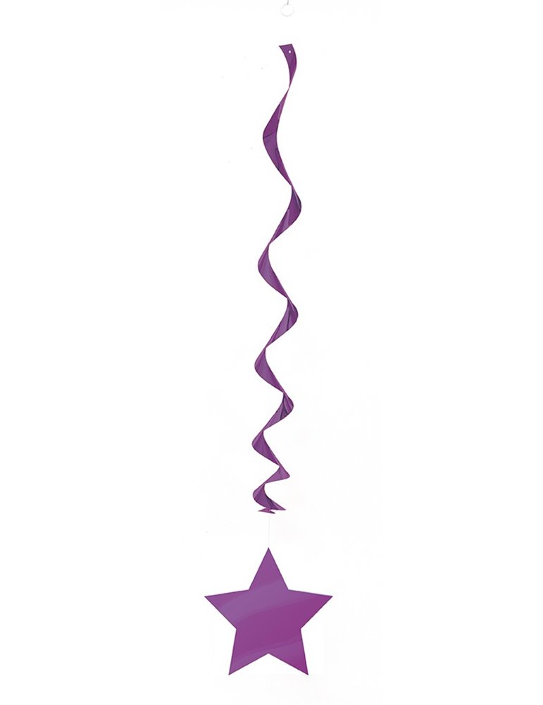 3 PRETTY PURPLE STAR HANG SWIRL-26"