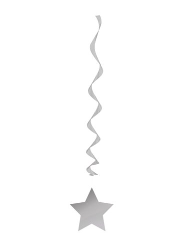 3 SILVER STAR HANG SWIRL-26"